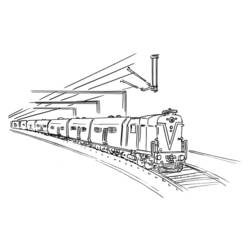 Malvorlage: Zug / Lokomotive (Transport) #135108 - Kostenlose Malvorlagen zum Ausdrucken