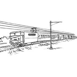 Malvorlage: Zug / Lokomotive (Transport) #135138 - Kostenlose Malvorlagen zum Ausdrucken