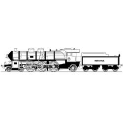 Malvorlage: Zug / Lokomotive (Transport) #135142 - Kostenlose Malvorlagen zum Ausdrucken