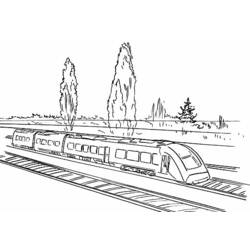 Malvorlage: Zug / Lokomotive (Transport) #135157 - Kostenlose Malvorlagen zum Ausdrucken