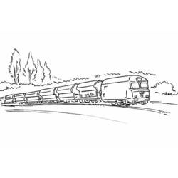 Malvorlage: Zug / Lokomotive (Transport) #135171 - Kostenlose Malvorlagen zum Ausdrucken