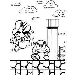 Zeichnungen zum Ausmalen: Mario-Brüder - Kostenlose Malvorlagen zum Ausdrucken