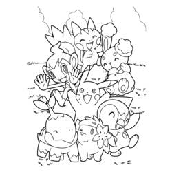 Zeichnungen zum Ausmalen: Pokémon gehen - Kostenlose Malvorlagen zum Ausdrucken