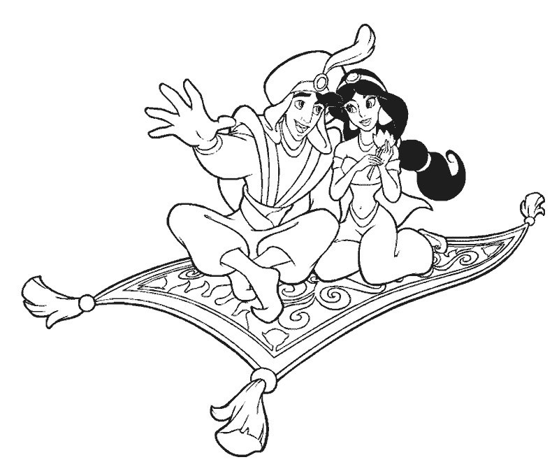 Malvorlage: Aladdin (Animierte Filme) #127592 - Kostenlose Malvorlagen zum Ausdrucken