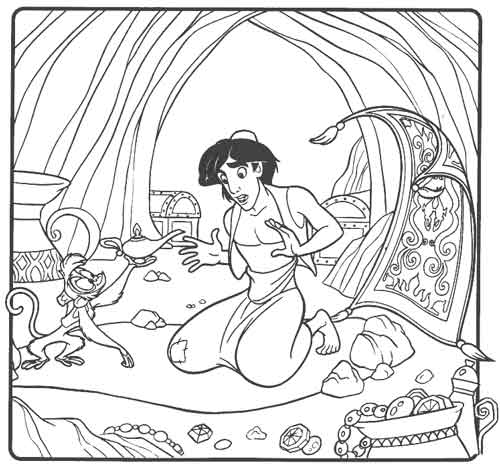 Malvorlage: Aladdin (Animierte Filme) #127867 - Kostenlose Malvorlagen zum Ausdrucken
