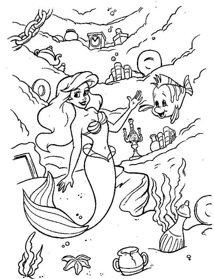 Malvorlage: Die kleine Meerjungfrau (Animierte Filme) #127283 - Kostenlose Malvorlagen zum Ausdrucken