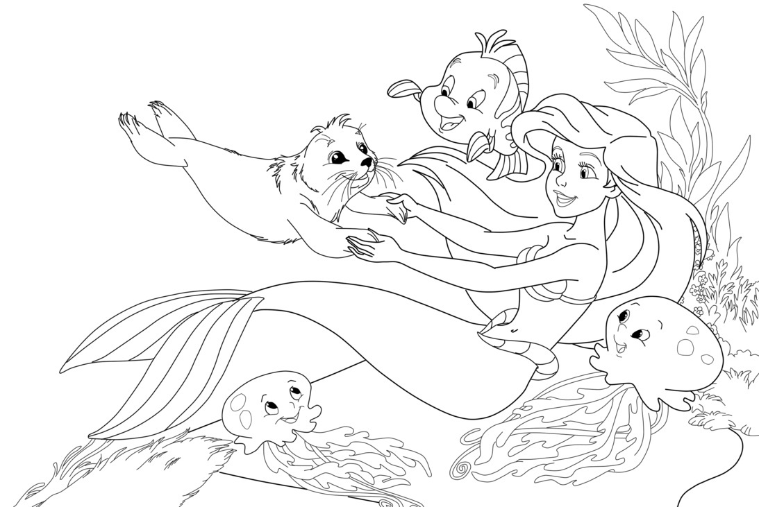 Malvorlage: Die kleine Meerjungfrau (Animierte Filme) #127294 - Kostenlose Malvorlagen zum Ausdrucken