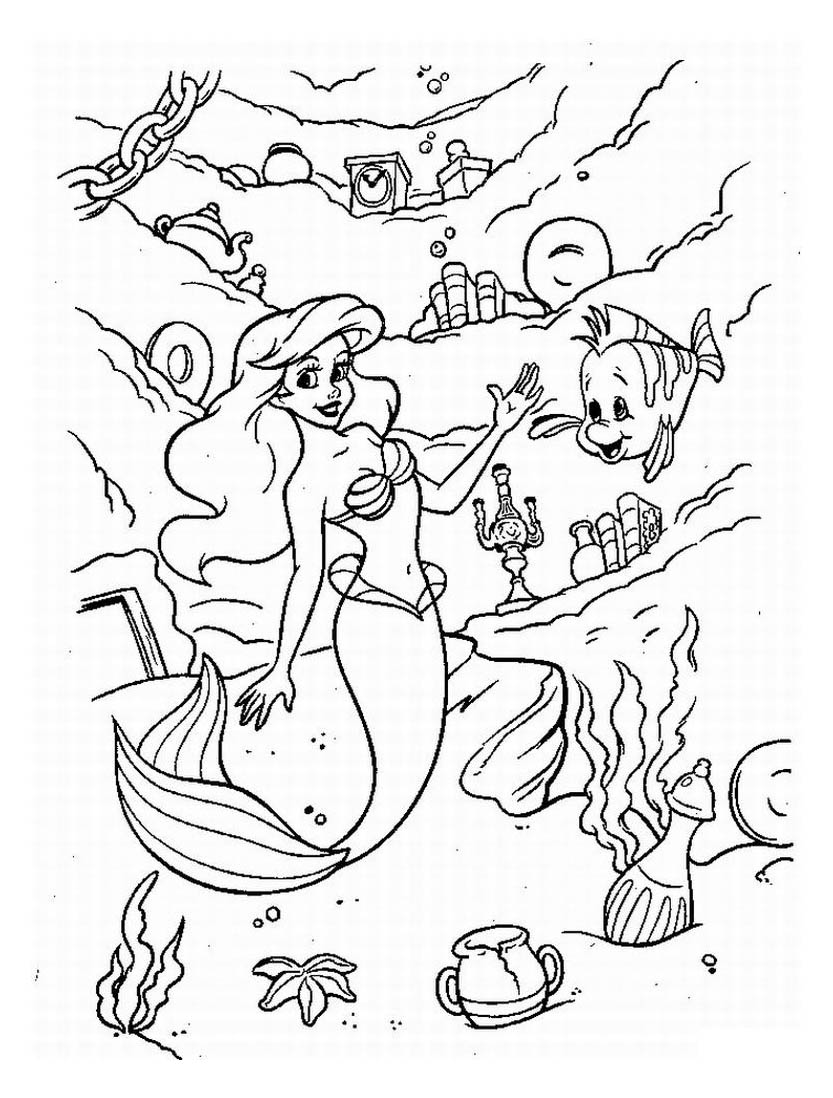 Malvorlage: Die kleine Meerjungfrau (Animierte Filme) #127385 - Kostenlose Malvorlagen zum Ausdrucken