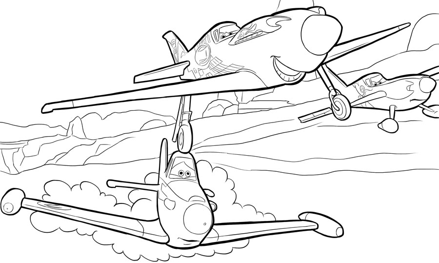 Malvorlage: Flugzeuge (Animierte Filme) #132700 - Kostenlose Malvorlagen zum Ausdrucken