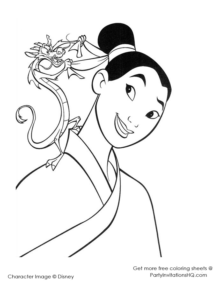 Malvorlage: Mulan (Animierte Filme) #133640 - Kostenlose Malvorlagen zum Ausdrucken