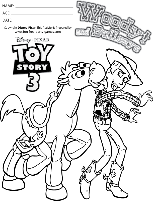 Malvorlage: Spielzeuggeschichte (Toy Story) (Animierte Filme) #72469 - Kostenlose Malvorlagen zum Ausdrucken