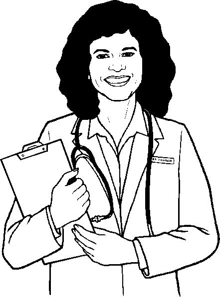 Malvorlage: Arzt / Arzt (Berufe und Berufe) #93513 - Kostenlose Malvorlagen zum Ausdrucken
