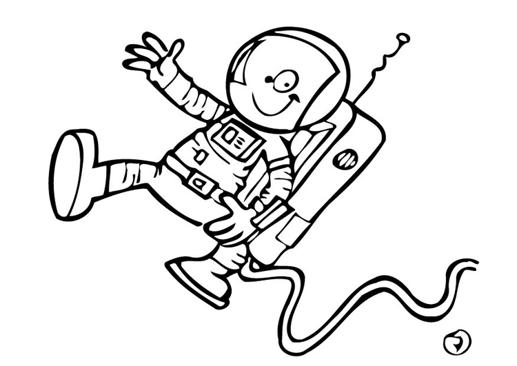 Malvorlage: Astronaut (Berufe und Berufe) #87600 - Kostenlose Malvorlagen zum Ausdrucken