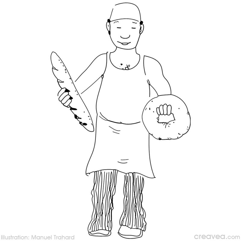 Malvorlage: Bäcker (Berufe und Berufe) #89857 - Kostenlose Malvorlagen zum Ausdrucken