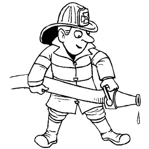 Malvorlage: Feuerwehrmann (Berufe und Berufe) #105609 - Kostenlose Malvorlagen zum Ausdrucken