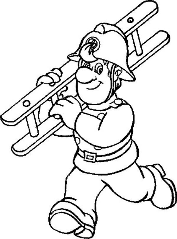 Malvorlage: Feuerwehrmann (Berufe und Berufe) #105674 - Kostenlose Malvorlagen zum Ausdrucken