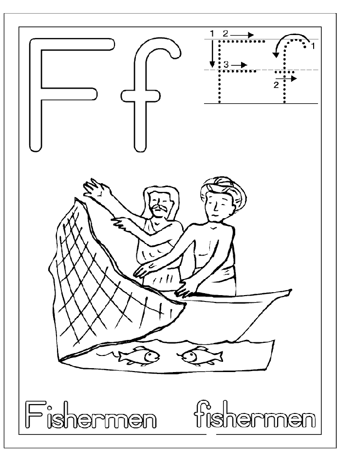 Malvorlage: Fischer (Berufe und Berufe) #103957 - Kostenlose Malvorlagen zum Ausdrucken