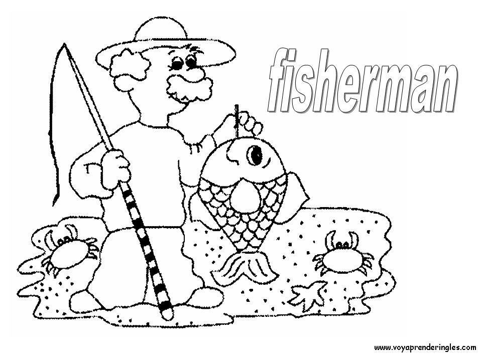 Malvorlage: Fischer (Berufe und Berufe) #104044 - Kostenlose Malvorlagen zum Ausdrucken