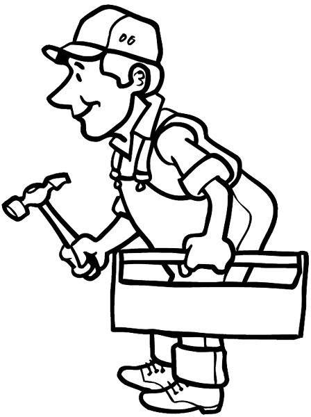 Malvorlage: Heimwerker (Berufe und Berufe) #90408 - Kostenlose Malvorlagen zum Ausdrucken