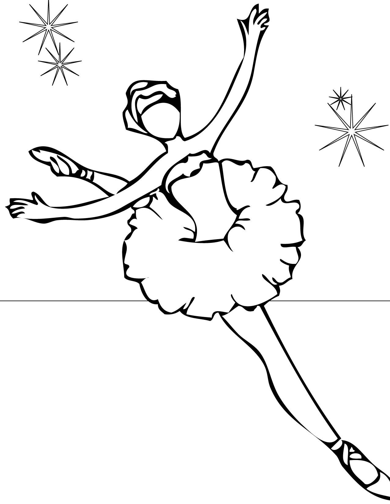 Malvorlage: Tänzerin / Tänzerin (Berufe und Berufe) #92117 - Kostenlose Malvorlagen zum Ausdrucken