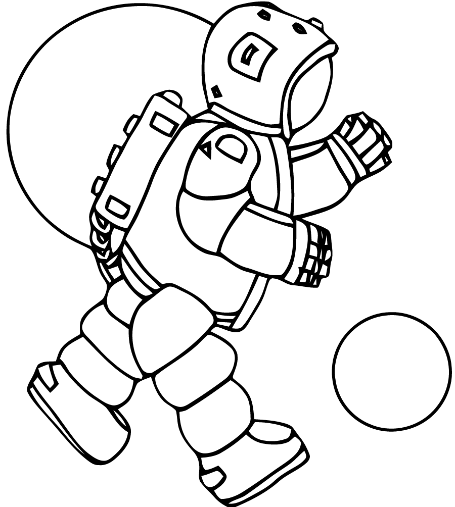 Malvorlage: Astronaut (Berufe und Karrieren) #87642 - Kostenlose Malvorlagen zum Ausdrucken