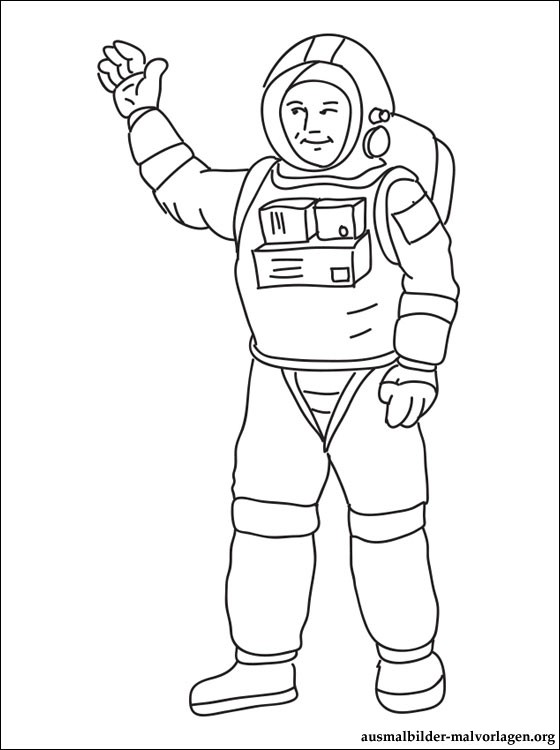 Malvorlage: Astronaut (Berufe und Karrieren) #87717 - Kostenlose Malvorlagen zum Ausdrucken