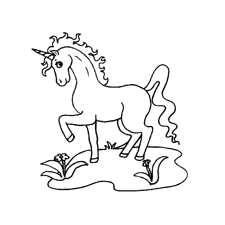 Malvorlage: Einhorn (Fantasy- und Abenteuer-Charaktere) #19606 - Kostenlose Malvorlagen zum Ausdrucken