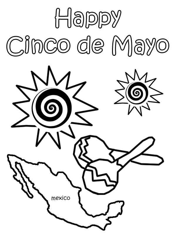 Malvorlage: Cinco de Mayo (Feiertage und besondere Anlässe) #59979 - Kostenlose Malvorlagen zum Ausdrucken
