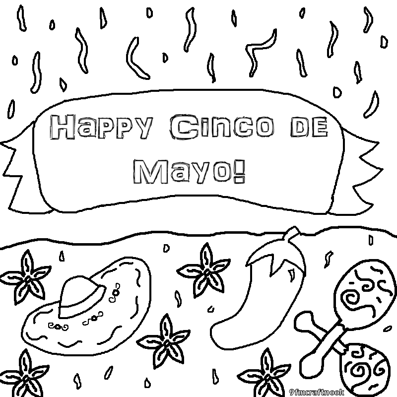 Malvorlage: Cinco de Mayo (Feiertage und besondere Anlässe) #60067 - Kostenlose Malvorlagen zum Ausdrucken