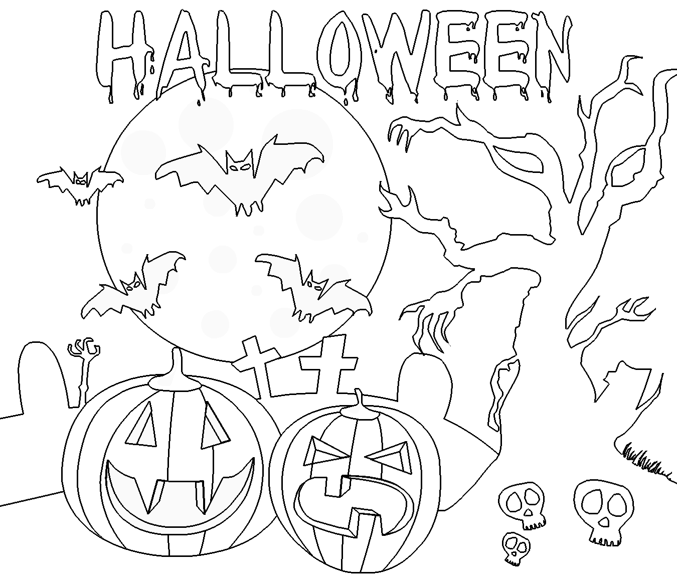 Malvorlage: Halloween (Feiertage und besondere Anlässe) #55371 - Kostenlose Malvorlagen zum Ausdrucken