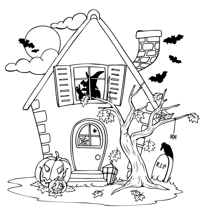 Malvorlage: Halloween (Feiertage und besondere Anlässe) #55383 - Kostenlose Malvorlagen zum Ausdrucken