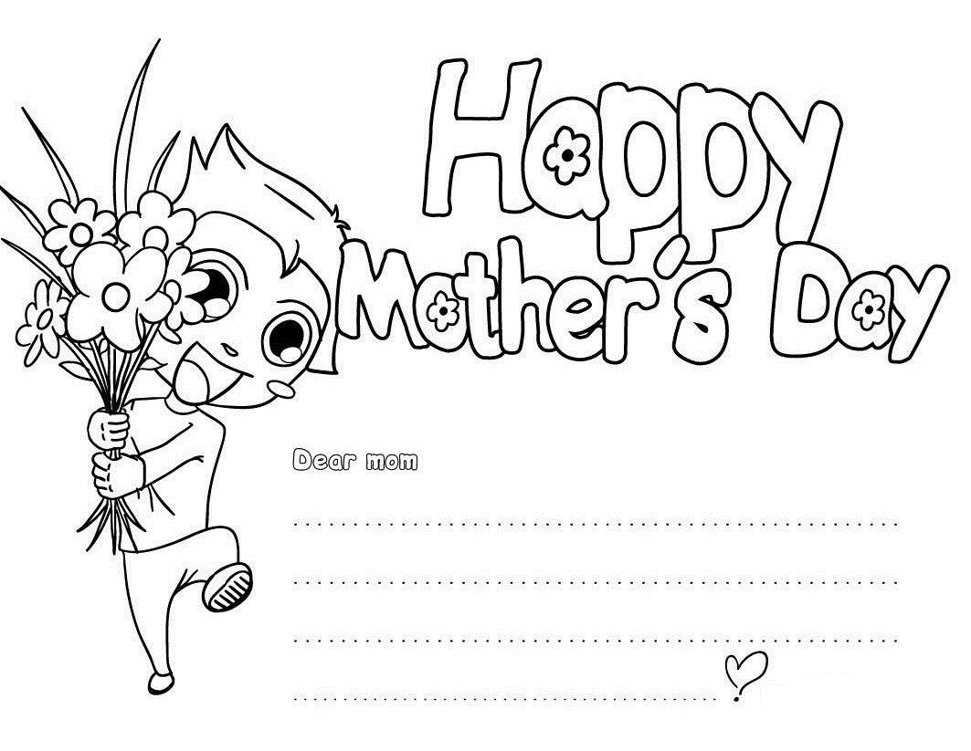 Malvorlage: Muttertag (Feiertage und besondere Anlässe) #129765 - Kostenlose Malvorlagen zum Ausdrucken