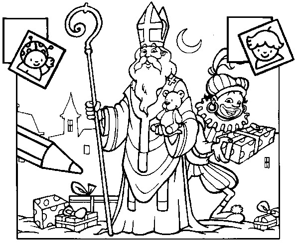 Malvorlage: Sankt Nikolaus (Feiertage und besondere Anlässe) #59156 - Kostenlose Malvorlagen zum Ausdrucken