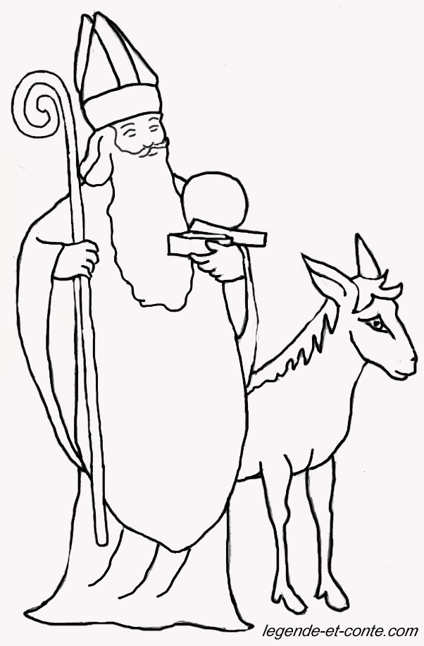 Malvorlage: Sankt Nikolaus (Feiertage und besondere Anlässe) #59194 - Kostenlose Malvorlagen zum Ausdrucken