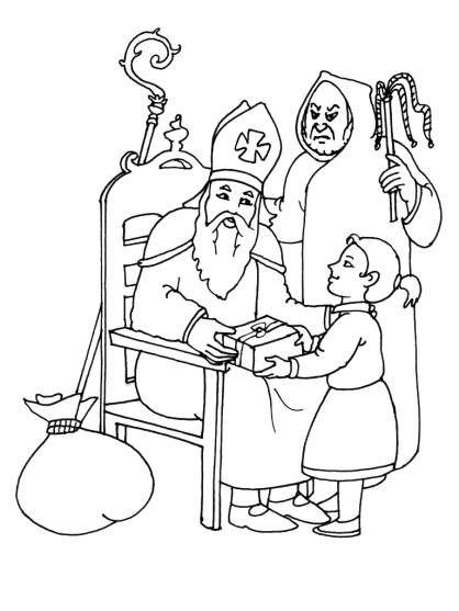 Malvorlage: Sankt Nikolaus (Feiertage und besondere Anlässe) #59235 - Kostenlose Malvorlagen zum Ausdrucken