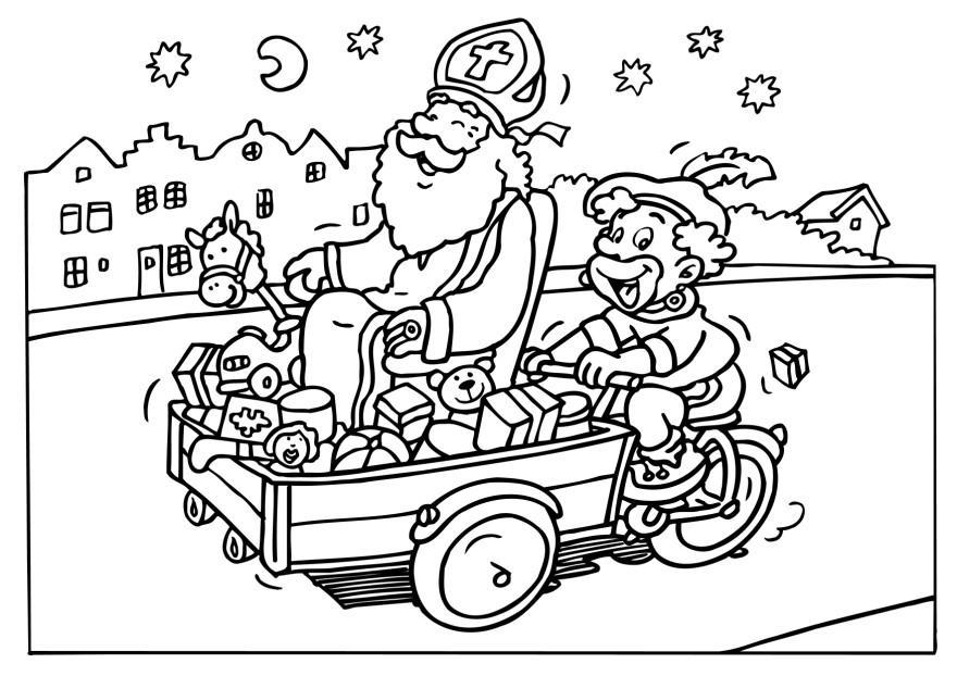 Malvorlage: Sankt Nikolaus (Feiertage und besondere Anlässe) #59283 - Kostenlose Malvorlagen zum Ausdrucken