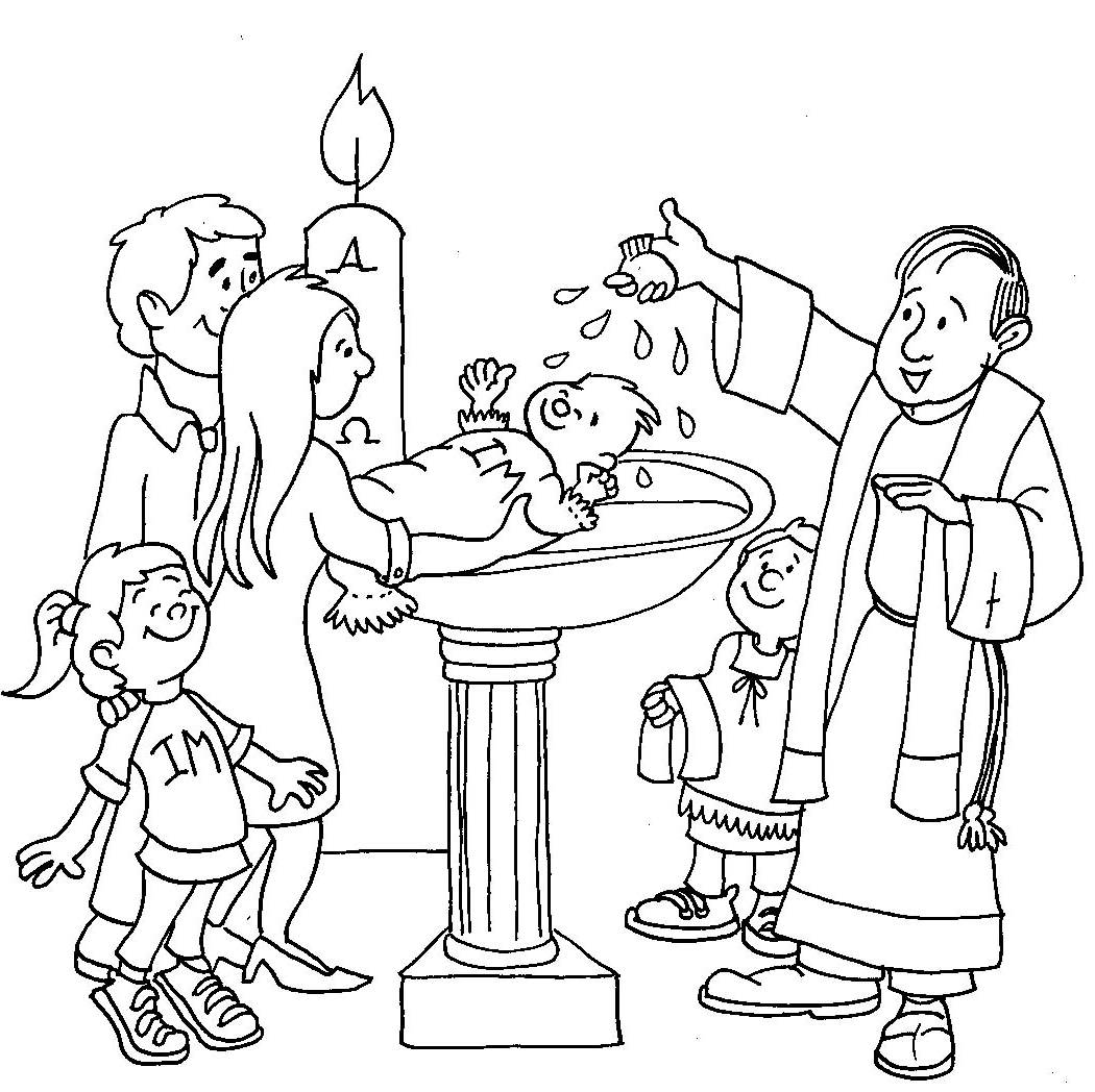 Malvorlage: Taufe (Feiertage und besondere Anlässe) #57455 - Kostenlose Malvorlagen zum Ausdrucken