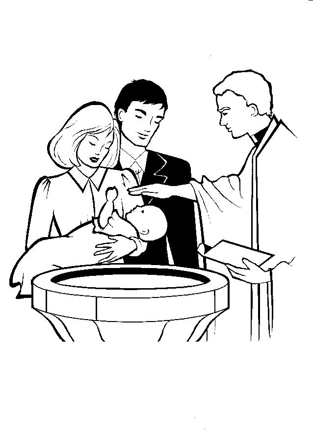 Malvorlage: Taufe (Feiertage und besondere Anlässe) #57489 - Kostenlose Malvorlagen zum Ausdrucken