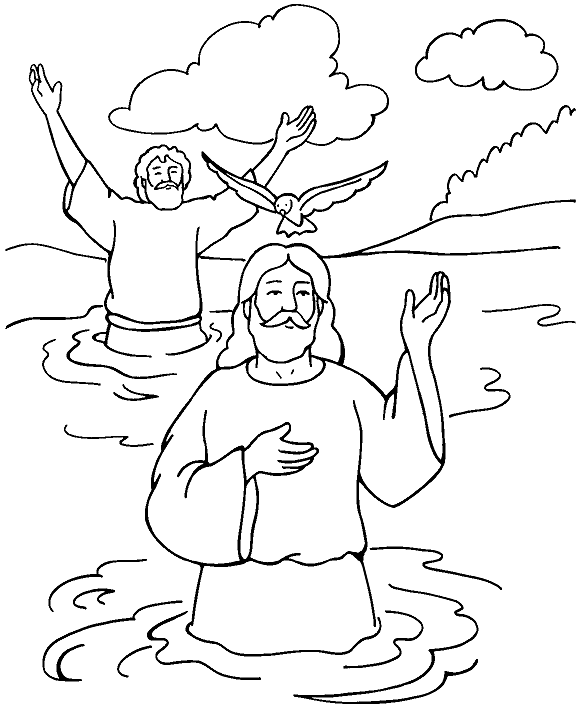 Malvorlage: Taufe (Feiertage und besondere Anlässe) #57492 - Kostenlose Malvorlagen zum Ausdrucken