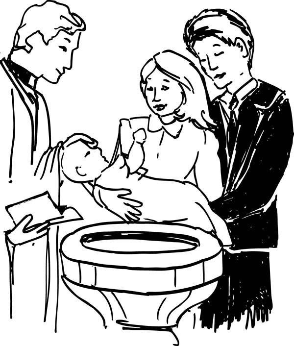 Malvorlage: Taufe (Feiertage und besondere Anlässe) #57715 - Kostenlose Malvorlagen zum Ausdrucken