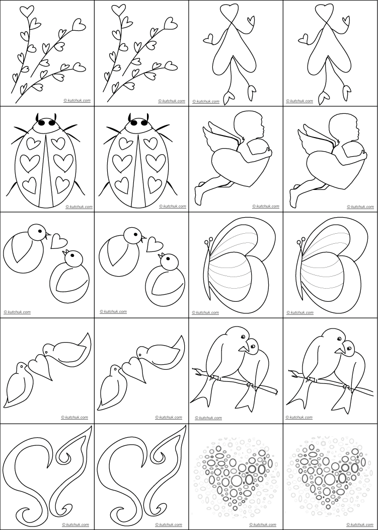 Malvorlage: Valentinstag (Feiertage und besondere Anlässe) #54271 - Kostenlose Malvorlagen zum Ausdrucken