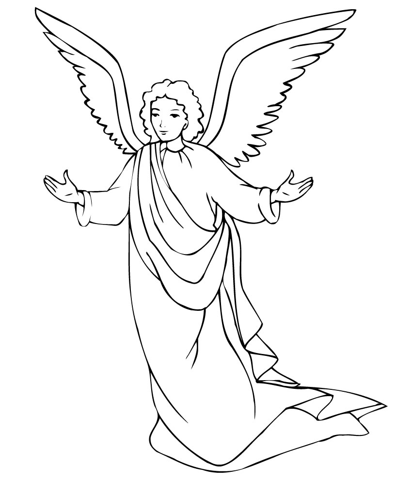 Malvorlage: Engel (Figuren) #86236 - Kostenlose Malvorlagen zum Ausdrucken