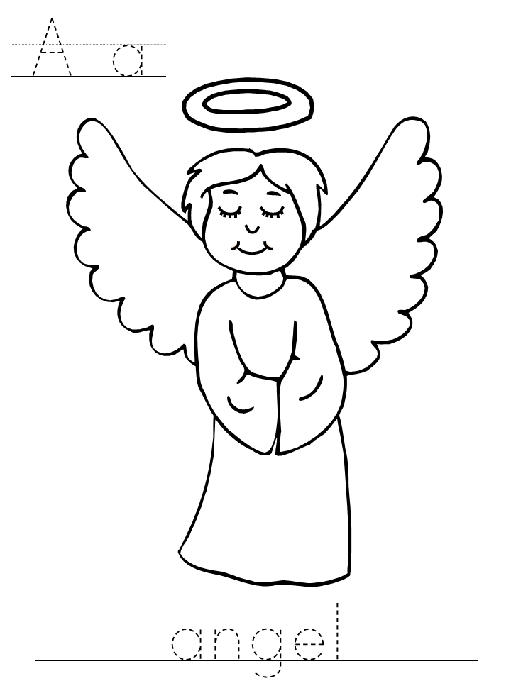 Malvorlage: Engel (Figuren) #86254 - Kostenlose Malvorlagen zum Ausdrucken
