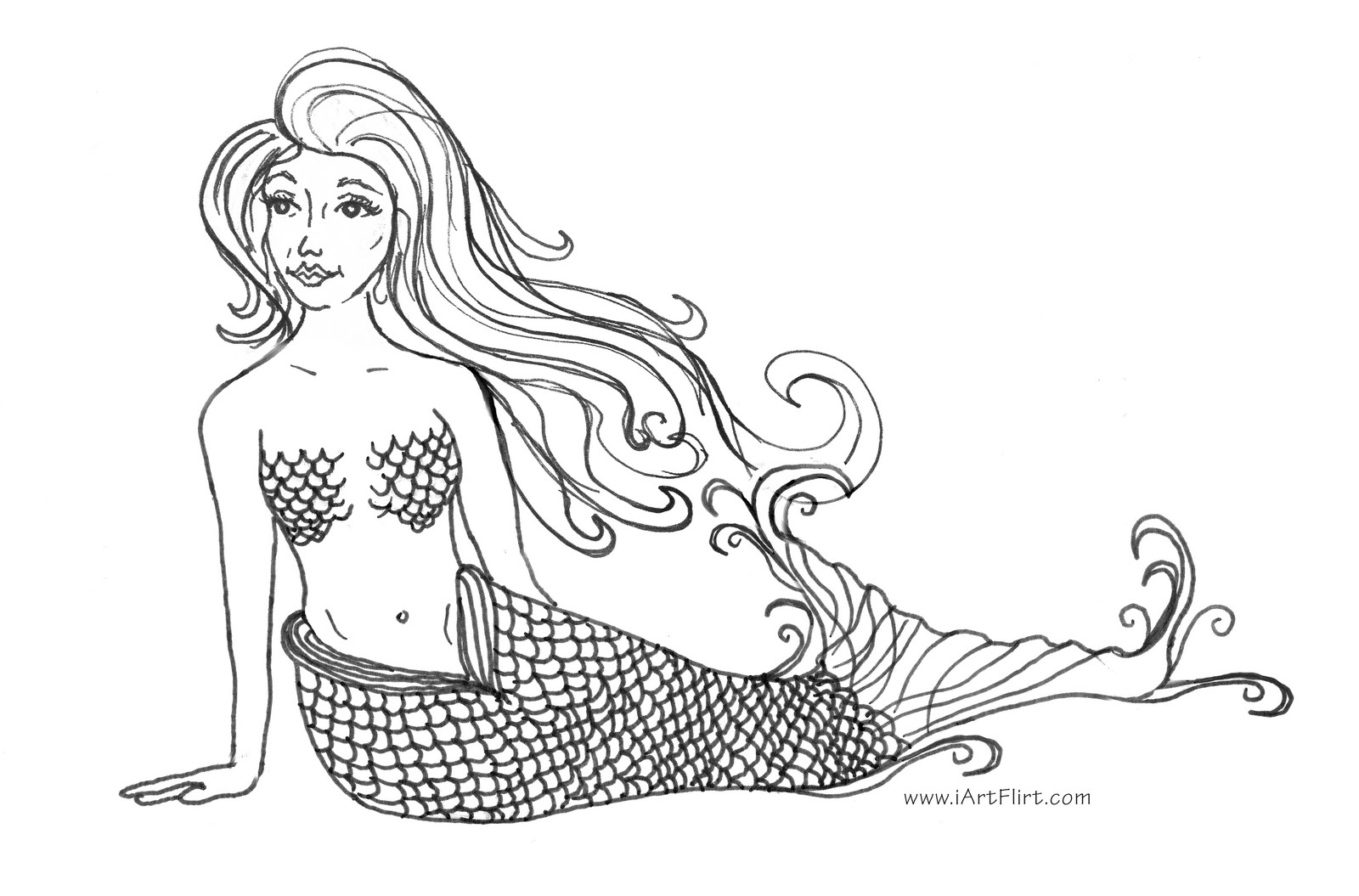 Malvorlage: Meerjungfrau (Figuren) #147158 - Kostenlose Malvorlagen zum Ausdrucken