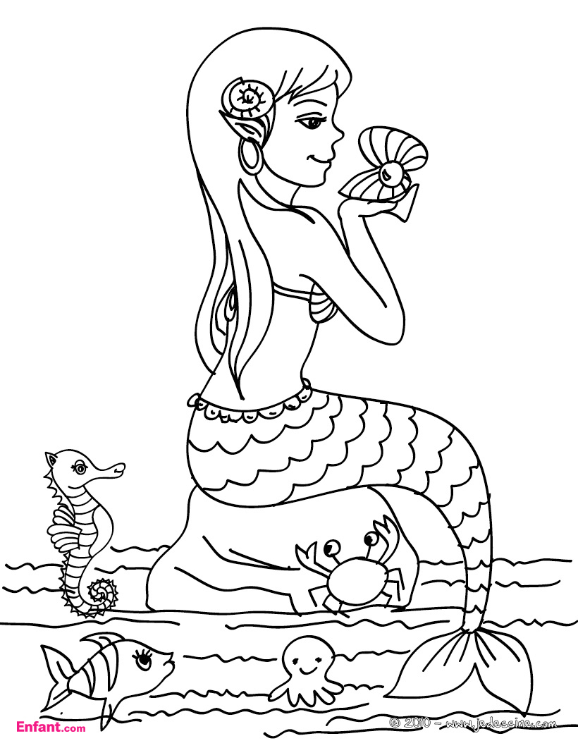 Malvorlage: Meerjungfrau (Figuren) #147167 - Kostenlose Malvorlagen zum Ausdrucken