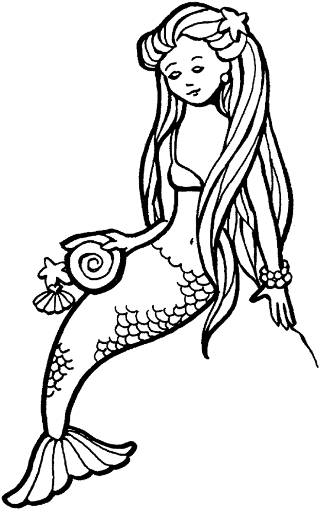 Malvorlage: Meerjungfrau (Figuren) #147172 - Kostenlose Malvorlagen zum Ausdrucken