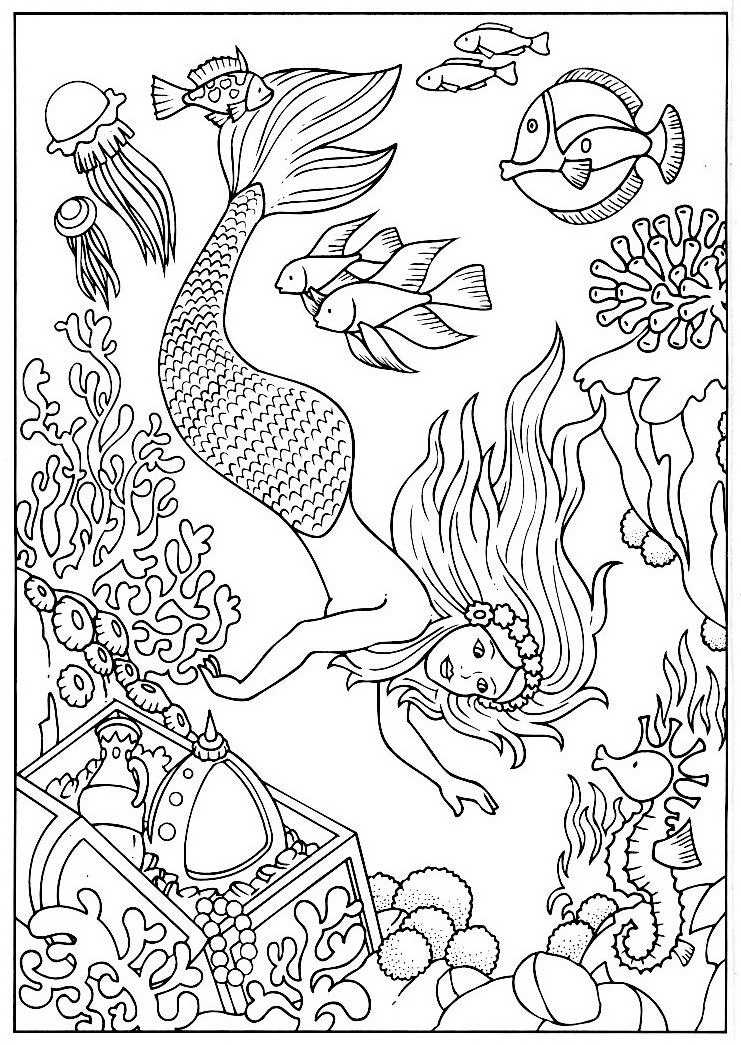 Malvorlage: Meerjungfrau (Figuren) #147215 - Kostenlose Malvorlagen zum Ausdrucken