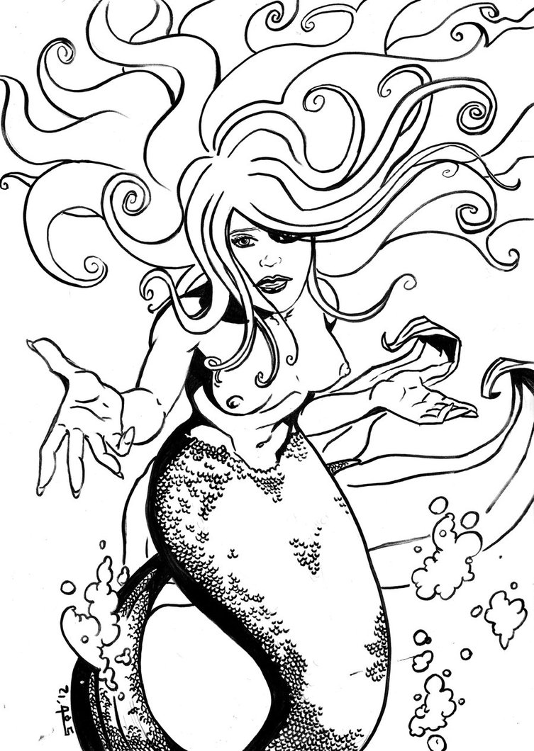 Malvorlage: Meerjungfrau (Figuren) #147279 - Kostenlose Malvorlagen zum Ausdrucken