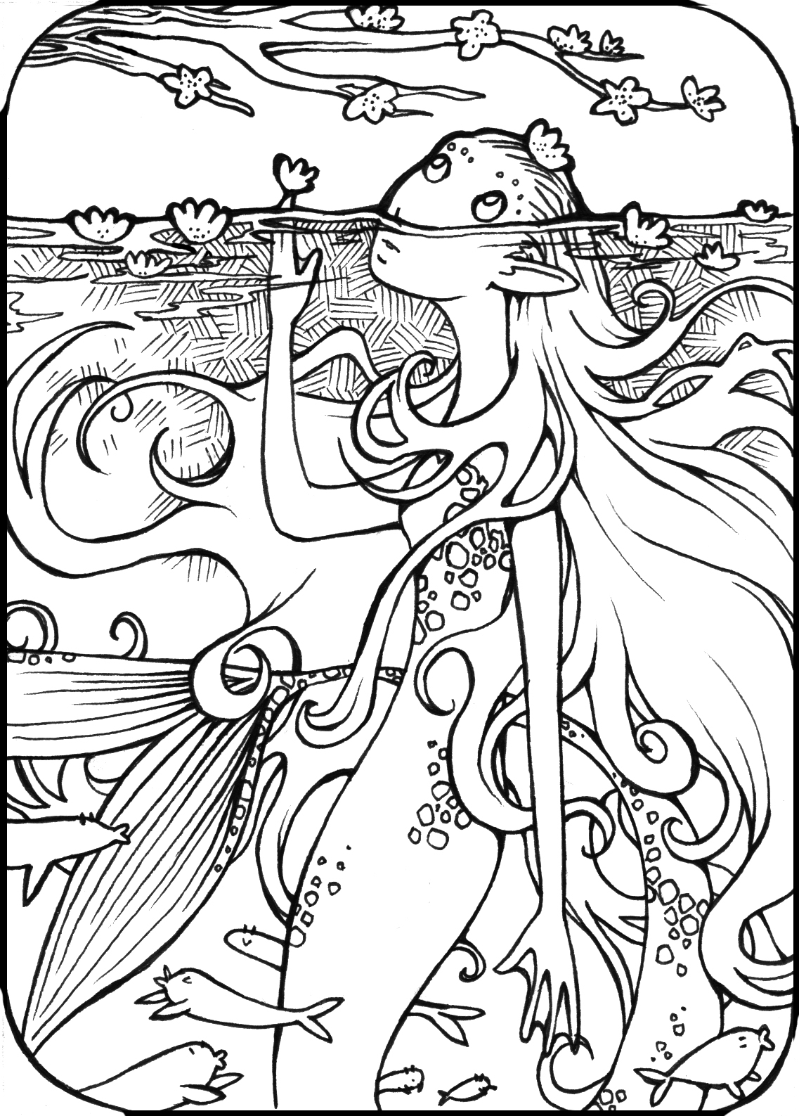 Malvorlage: Meerjungfrau (Figuren) #147347 - Kostenlose Malvorlagen zum Ausdrucken