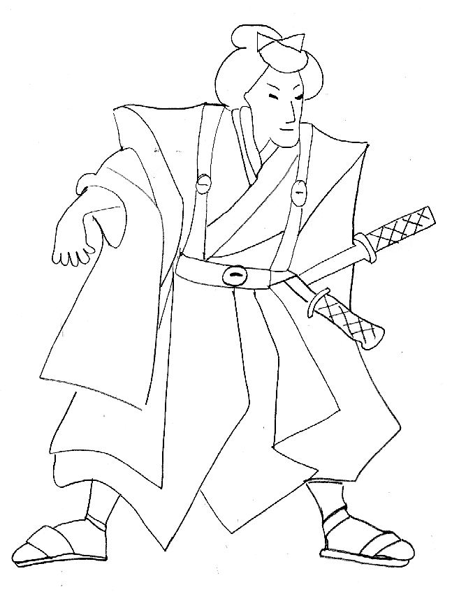 Malvorlage: Samurai (Figuren) #107270 - Kostenlose Malvorlagen zum Ausdrucken